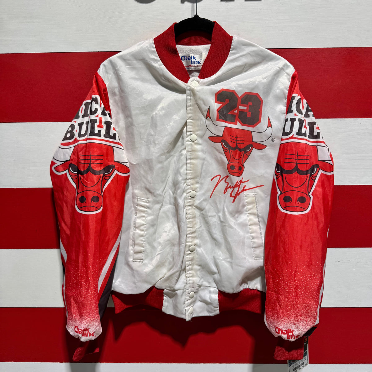 Chicago Bulls スタジャン Chalk Line Mサイズ Vintage Michael Jordan Chalk Line Jacket Chicago Bulls Size M | eBay