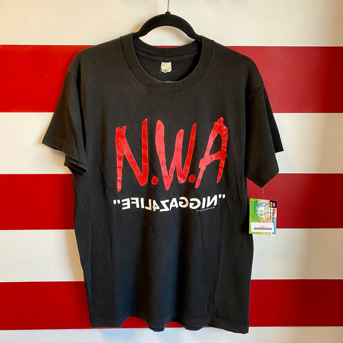 1990 N.W.A Ruthless Record Tシャツ L USA製 1990 NWA Ruthless Records Rap Tee Vintage 90s Shirt Just Don