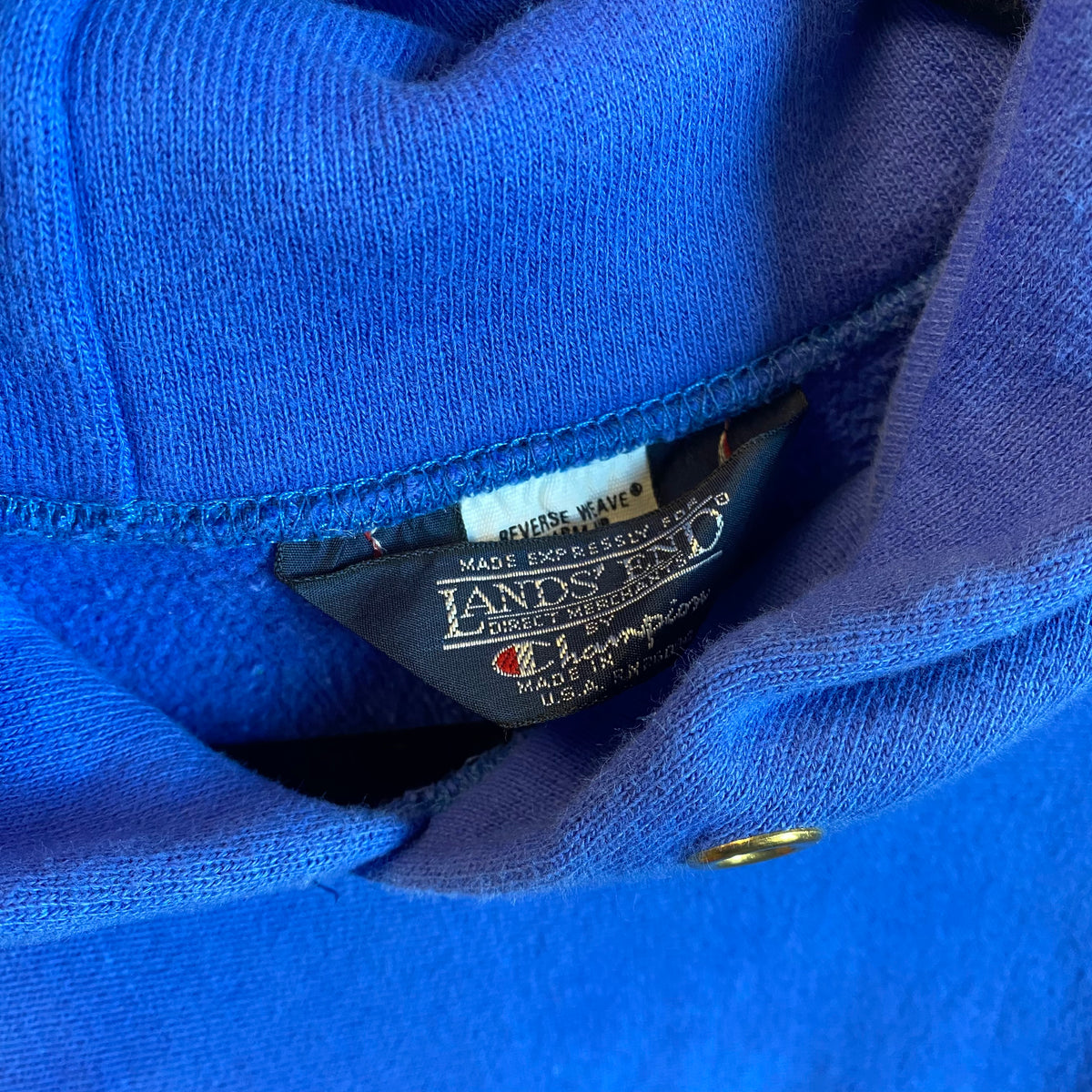 80s Lands End Champion Reverse Weave Hoodie