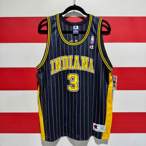 90s Al Harrington Signed Pacers Champion Jersey