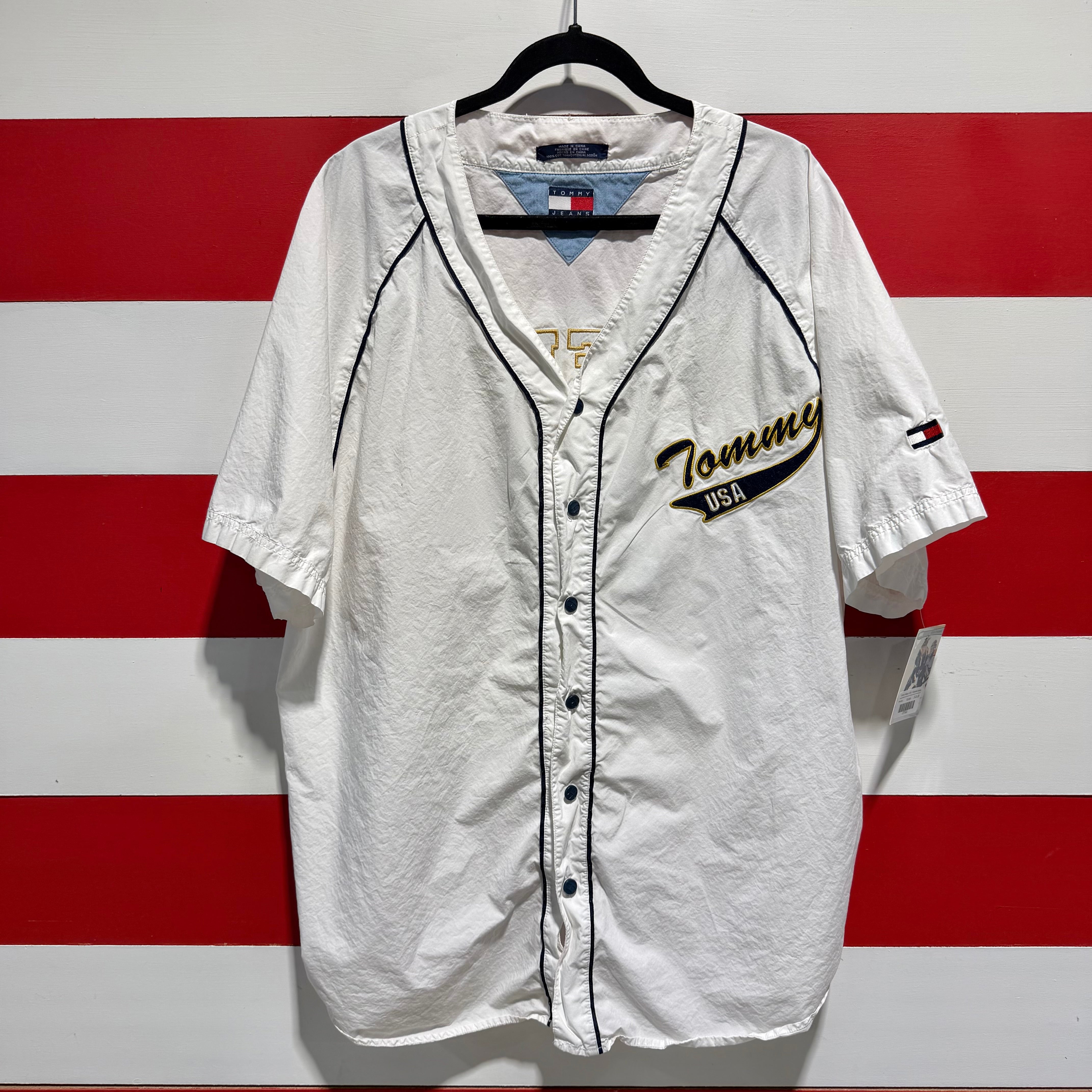 90s Tommy Hilfiger USA Baseball Jersey – Naptown Thrift