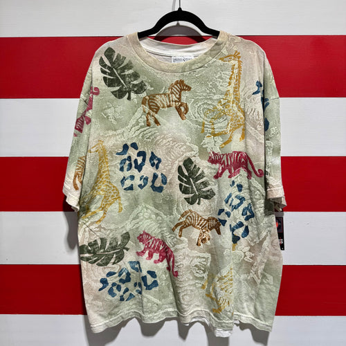 90s Laurel Sport Animals All Over Print Shirt