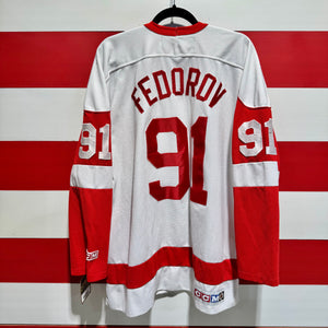 90s Detroit Red Wings Fedorov Jersey