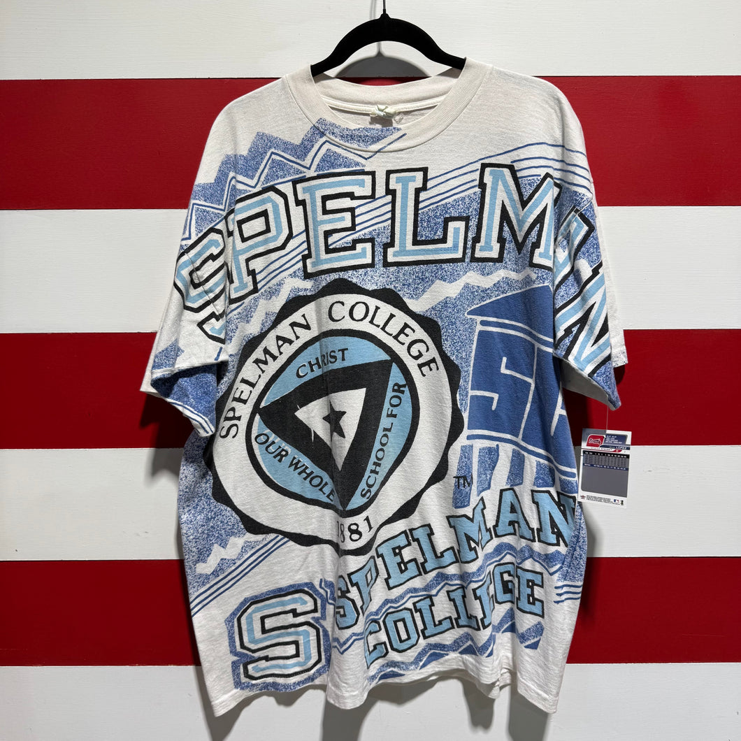 90s Spelman College All Over Print Shirt