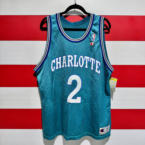 90s Larry Johnson Charlotte Hornets Champion Jersey