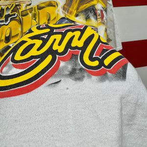Early 2000s Dale Earnhardt Black Gold All Over Print Shirt