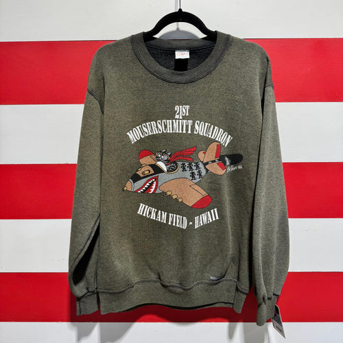 80s B Kliban Mouserschmitt Squadron Sweatshirt