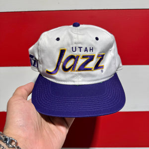 90s Utah Jazz Sports Specialties Script Hat