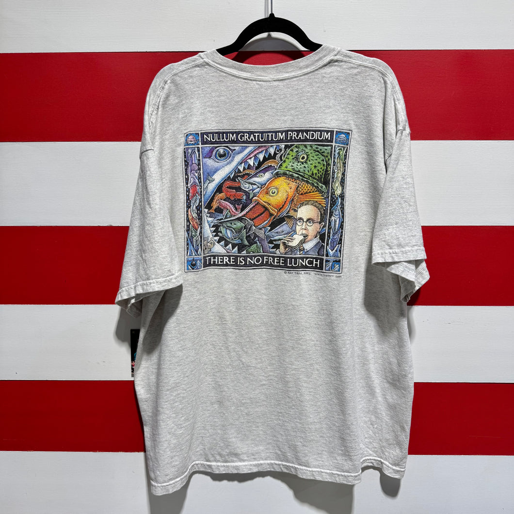 2002 Ray Troll There Is No Free Lunch Shirt