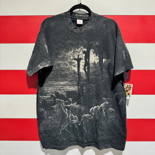90s Gustave Doré The Darkness at the Crucifixion All Over Print Shirt