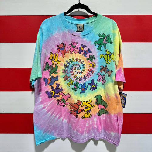 90s Grateful Dead Spiral Bears Liquid Blue Shirt