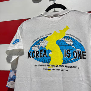 1989 Korea Is One World Festival of Youth and Students Nike Shirt