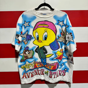 1995 Tweety Avenue Of Stars All Over Print Shirt