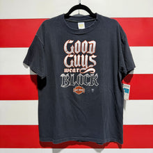 1986 Harley Davidson Good Guys Wear Black 3D Emblem Shirt