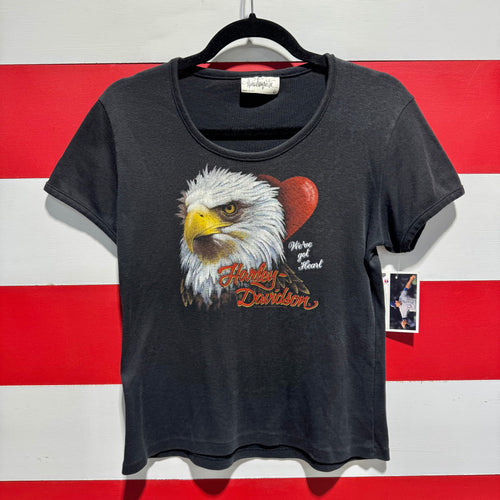 1986 Harley Davidson We’ve Got Heart Baby Tee Shirt