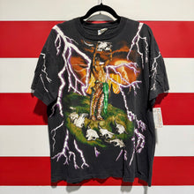 90s American Thunder Native American All Over Print Shirt