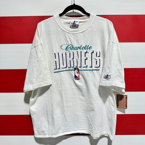 90s Charlotte Hornets Logo Athletic Shirt