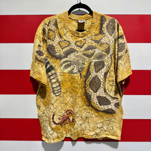 1996 Liquid Blue Snake All Over Print Shirt