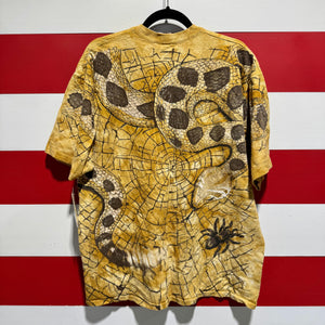 1996 Liquid Blue Snake All Over Print Shirt