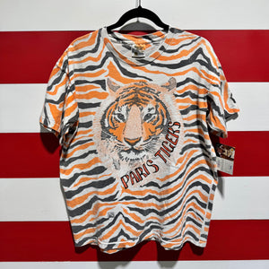 90s Paris Tigers All Over Print Shirt