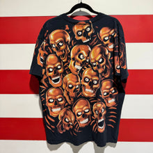 2001 Liquid Blue Skull Pile All Over Print Shirt