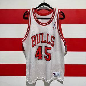 90s Michael Jordan Chicago Bulls 45 Champion Jersey – Naptown Thrift
