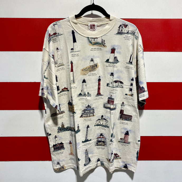90s Lighthouse All Over Print Shirt