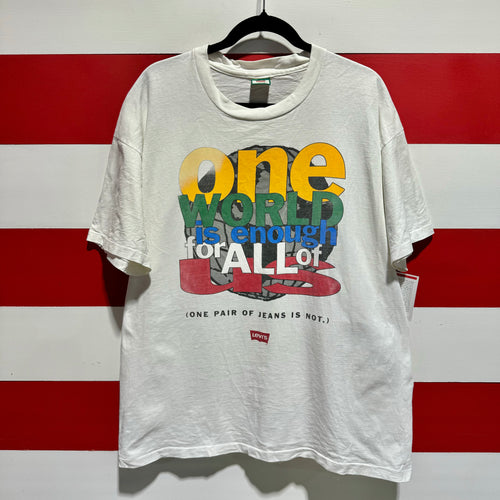 90s Levi’s One World Is Enough For All Of Us Shirt