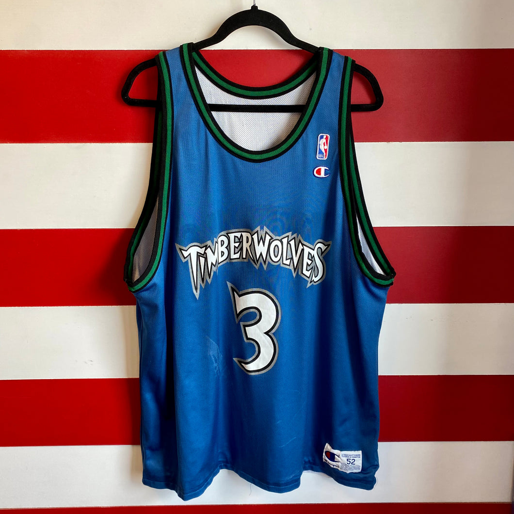 90s Stephon Marbury Timberwolves Champion Reversible Jersey