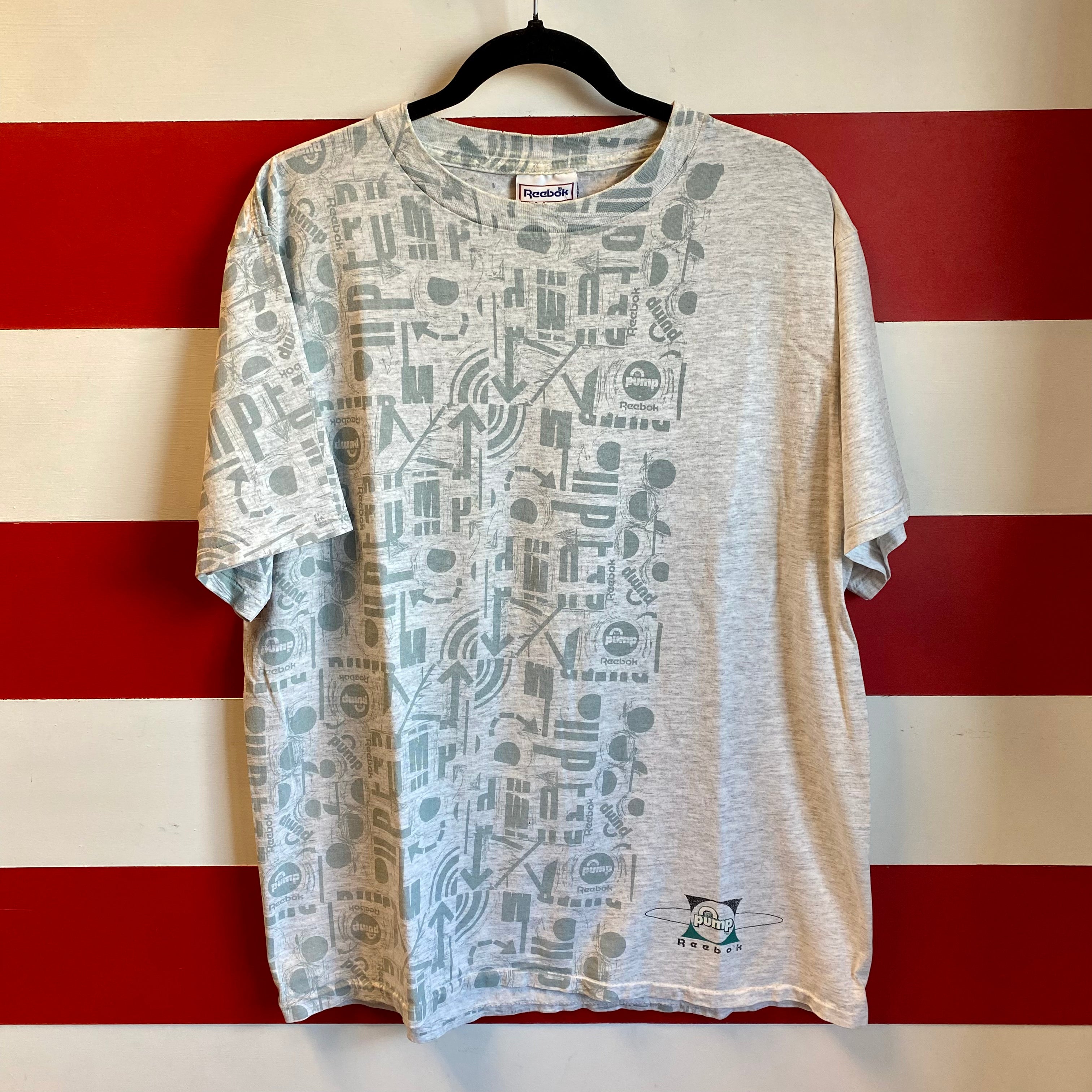 90s Reebok The Pump All Over Print Shirt – Naptown Thrift