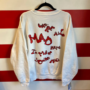 90s Alice In Wonderland Cheshire Cat We’re All Mad Sweatshirt