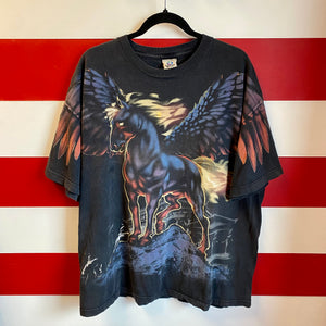 1999 Liquid Blue Pegasus All Over Print Shirt
