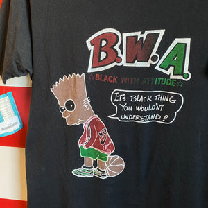 90s Bart BWA Black With Attitude Shirt